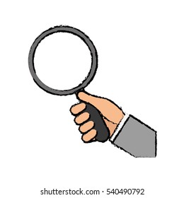 isolated magnifying glass icon vector illustration graphic