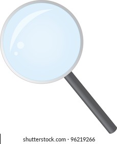 Isolated magnifying glass with reflection