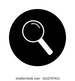 isolated magnifying glass vector icon with a white background