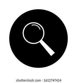 isolated magnifying glass vector icon with a white background