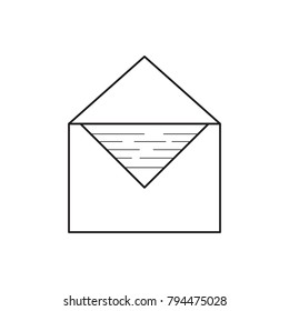 Isolated mail icon on a white background, Vector illustration