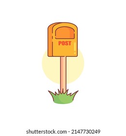 Isolated mailbox simple vector logo design