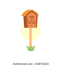 Isolated mailbox simple vector logo design