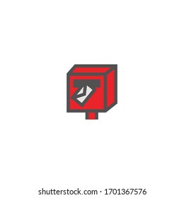 Icono de vector de buzón aislado, Emoji Emoticon
