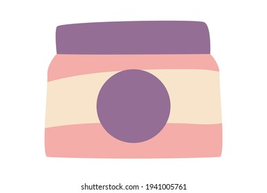 Isolated make up cream jar