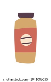Isolated make up cream jar