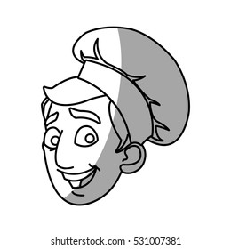 Isolated male chef cartoon design