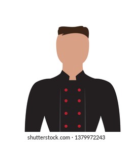 Isolated male chef image. Vector illustration design