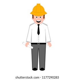 Isolated male engineer icon