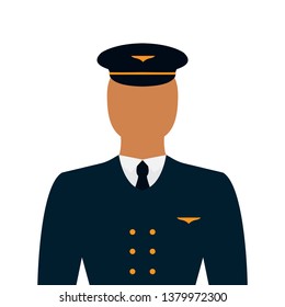 Isolated male pilot image. Vector illustration design