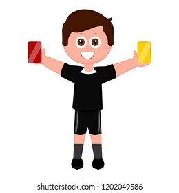 Isolated male soccer referee. Vector illustration design