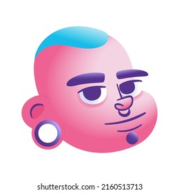 Isolated male urban character avatar Vector illustration