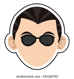 Isolated man avatar design