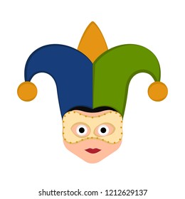 Isolated man avatar with mardi gras ornaments. Vector illustration design