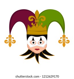 Isolated man avatar with mardi gras ornaments. Vector illustration design