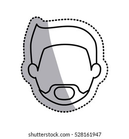 Isolated man with beard design