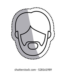 Isolated man with beard design