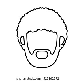Isolated man with beard design