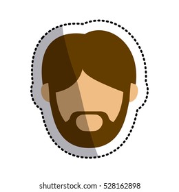 Isolated man with beard design
