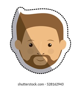Isolated man with beard design