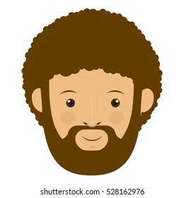 Isolated man with beard design
