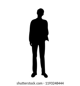 Isolated Man Black Silhouette Stock Vector (Royalty Free) 1193248444 ...