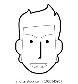 Isolated man cartoon design