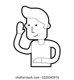 Isolated man cartoon design