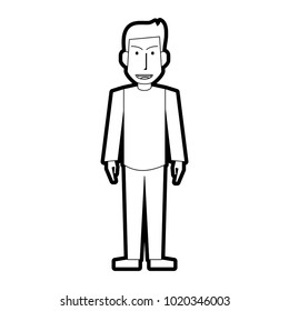 Isolated man cartoon design