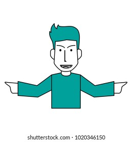 Isolated man cartoon design
