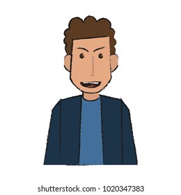 Isolated man cartoon design