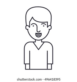 Isolated man cartoon design