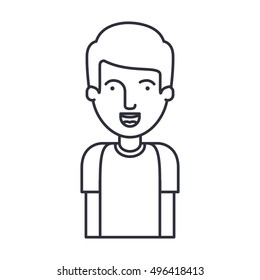 Isolated man cartoon design