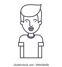 Isolated man cartoon design
