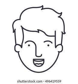 Isolated man cartoon design