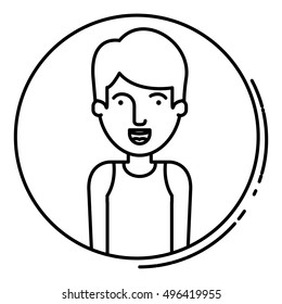 Isolated man cartoon design