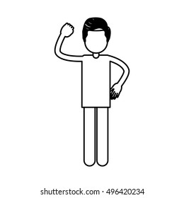 Isolated man cartoon design