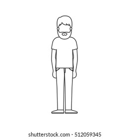 Isolated man cartoon design