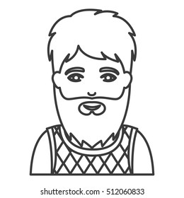 Isolated man cartoon design