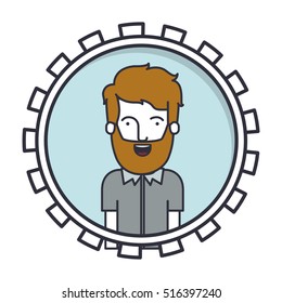 Isolated man cartoon design
