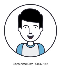 Isolated man cartoon design