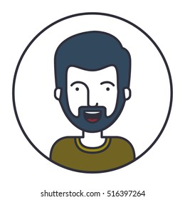 Isolated man cartoon design