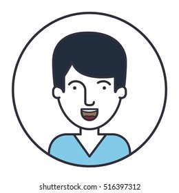 Isolated man cartoon design