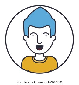 Isolated man cartoon design