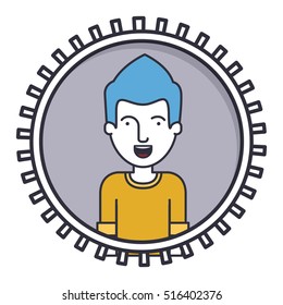 Isolated man cartoon design