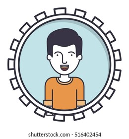 Isolated man cartoon design