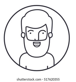 Isolated man cartoon design