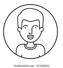 Isolated man cartoon design