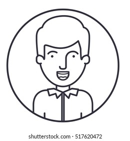 Isolated man cartoon design