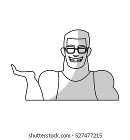 Isolated man cartoon design